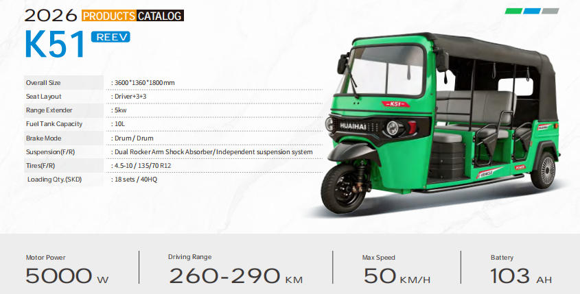 K51-KEKE Battery 100KM+fule200KM